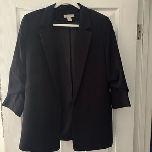 Blazer ruched sleeve